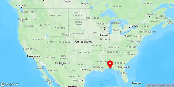 Map of Pensacola, Florida, United States