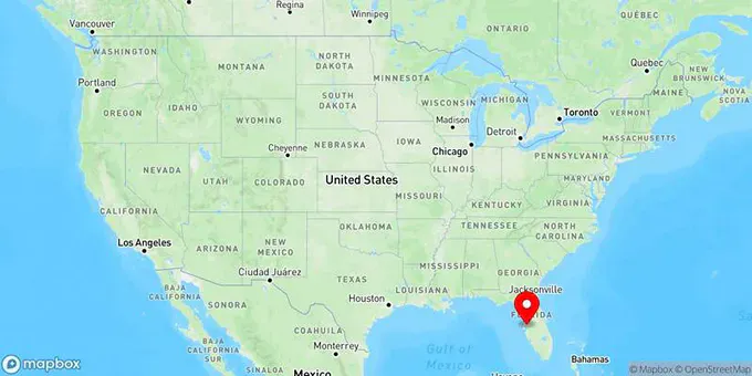 Map of Tampa, Florida, United States