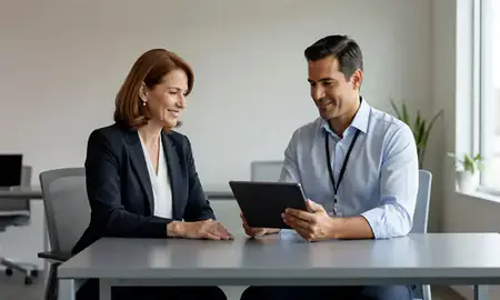 Customer discussing car shipping options in Alpharetta, Georgia, United States