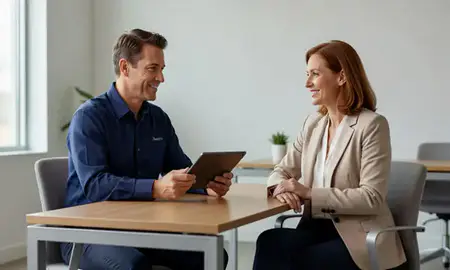 Customer discussing car shipping options in Augusta, Georgia, United States