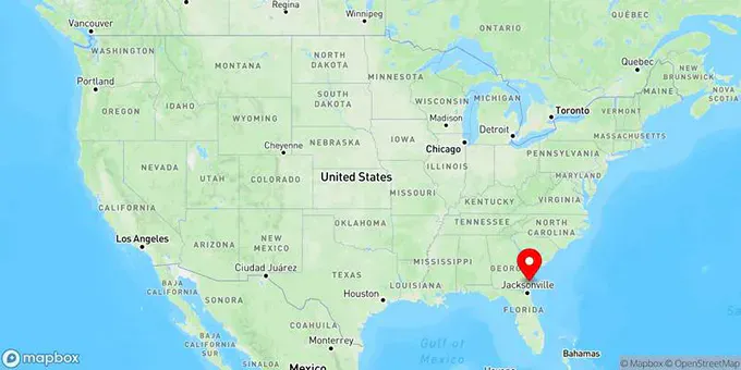 Map of Brunswick, Georgia, United States