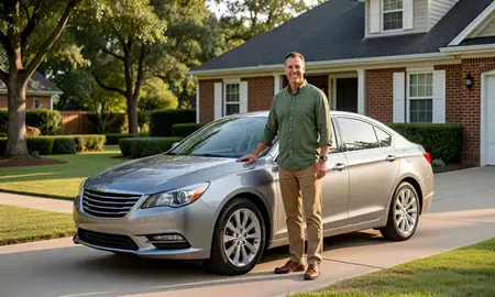 Customer with their delivered car in Dunwoody, Georgia, United States