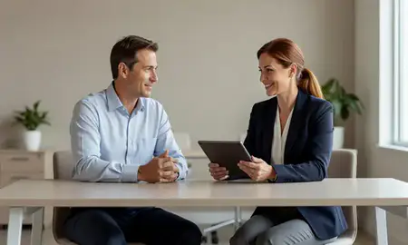 Customer discussing car shipping options in Dunwoody, Georgia, United States