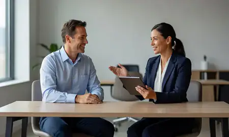 Customer discussing car shipping options in Johns Creek, Georgia, United States