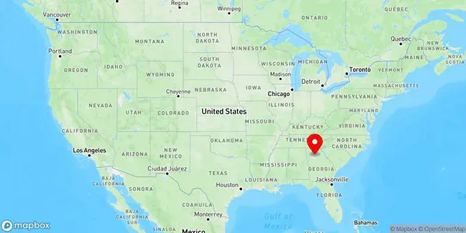 Map of Johns Creek, Georgia, United States