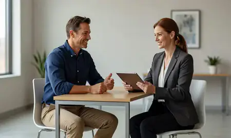 Customer discussing car shipping options in Marietta, Georgia, United States