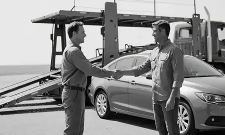Vehicle owner beside their delivered car in Newnan, Georgia, United States