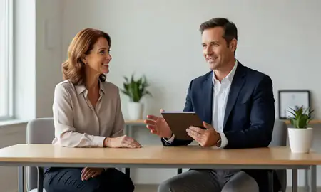 Customer discussing car shipping options in Sandy Springs, Georgia, United States