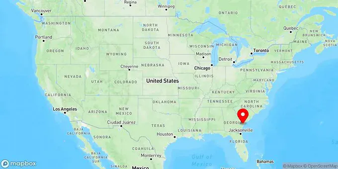 Map of Savannah, Georgia, United States