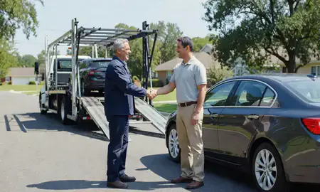 Vehicle owner beside their delivered car in Smyrna, Georgia, United States