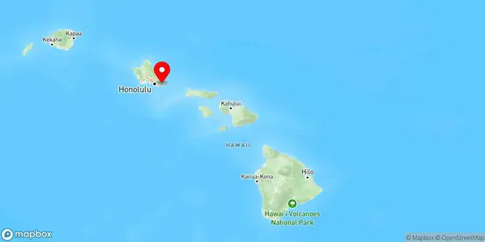 Map of East Honolulu, Hawaii, United States