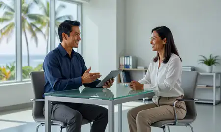 Customer discussing car shipping options in Ewa Gentry, Hawaii, United States