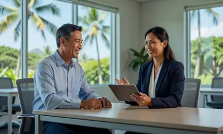 Customer discussing car shipping options in Hawaiian Paradise Park, Hawaii, United States