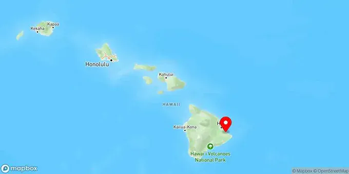 Map of Hawaiian Paradise Park, Hawaii, United States