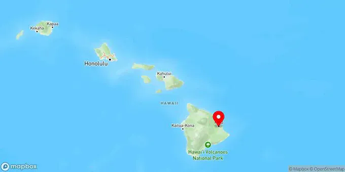 Map of Hilo, Hawaii, United States