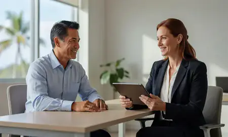 Customer discussing car shipping options in Kahului, Hawaii, United States