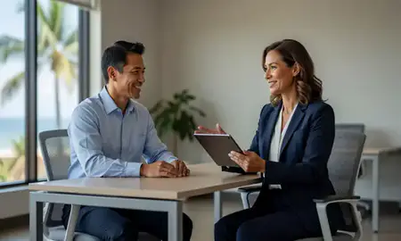 Customer discussing car shipping options in Kapolei, Hawaii, United States