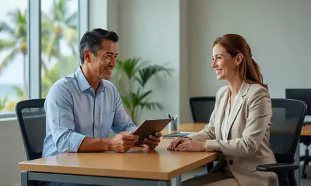 Customer discussing car shipping options in Maili, Hawaii, United States