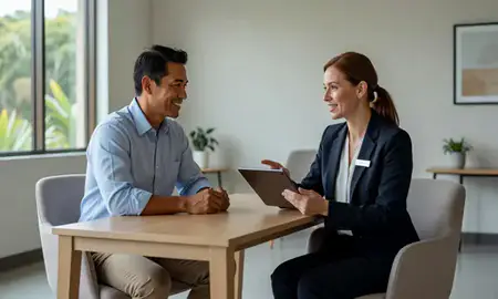 Customer discussing car shipping options in Royal Kunia, Hawaii, United States