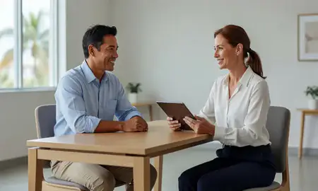 Customer discussing car shipping options in Waipahu, Hawaii, United States