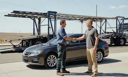 Vehicle owner beside their delivered car in Ammon, Idaho, United States
