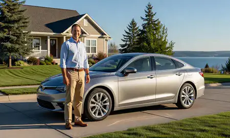Customer with their delivered car in Coeur d'Alene, Idaho, United States