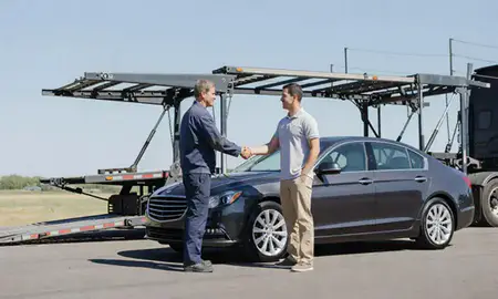 Vehicle owner beside their delivered car in Eagle, Idaho, United States