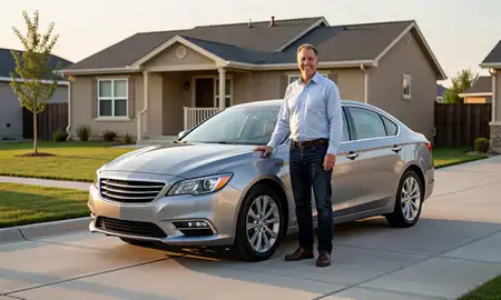 Customer with their delivered car in Kuna, Idaho, United States