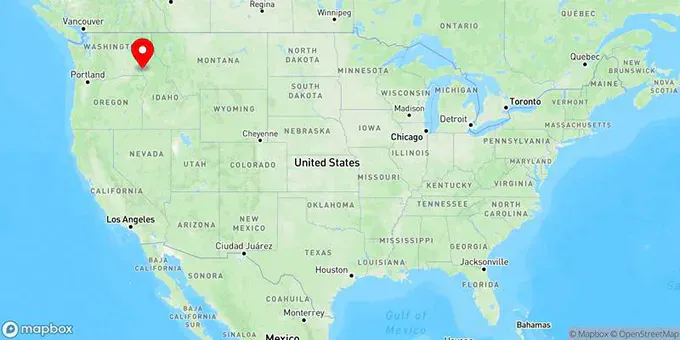 Map of Lewiston, Idaho, United States