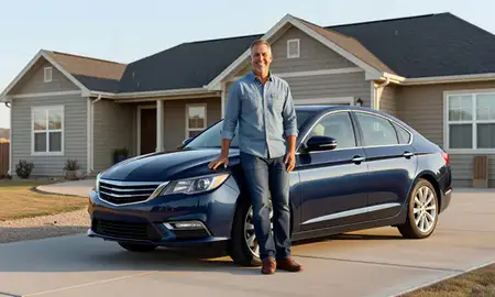 Customer with their delivered car in Meridian, Idaho, United States