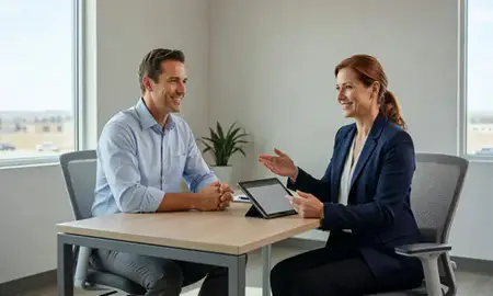Customer discussing car shipping options in Meridian, Idaho, United States