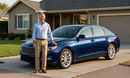 Customer with their delivered car in Middleton, Idaho, United States
