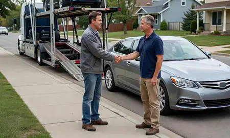 Vehicle owner beside their delivered car in Moscow, Idaho, United States