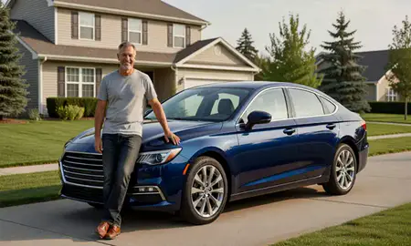 Customer with their delivered car in Post Falls, Idaho, United States