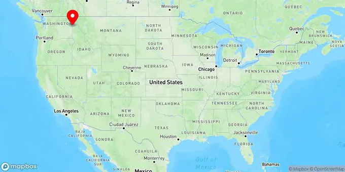 Map of Post Falls, Idaho, United States