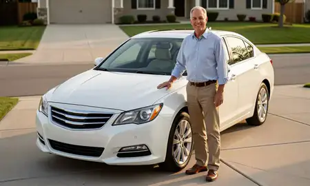 Customer with their delivered car in Star, Idaho, United States