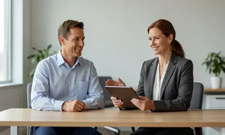 Customer discussing car shipping options in Arlington Heights, Illinois, United States