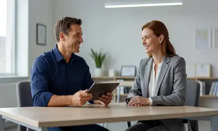 Customer discussing car shipping options in Berwyn, Illinois, United States