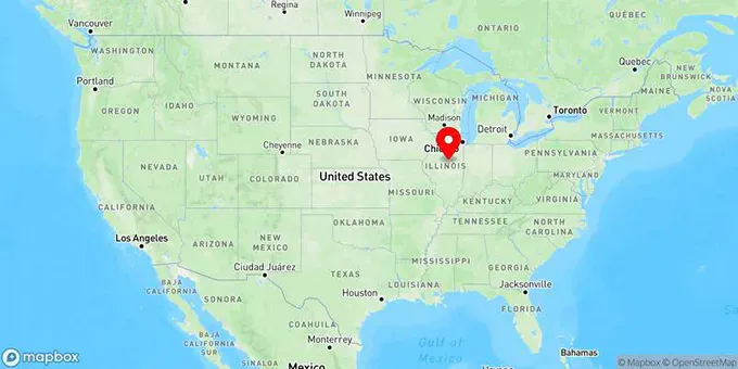 Map of Bloomington, Illinois, United States