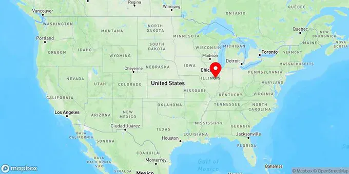 Map of Champaign, Illinois, United States