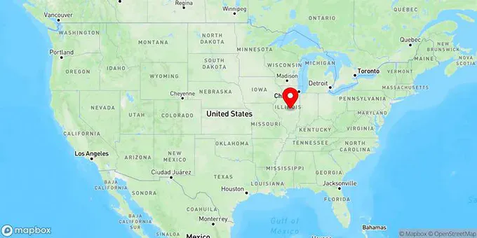 Map of Decatur, Illinois, United States