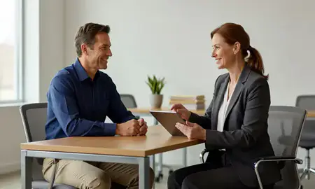 Customer discussing car shipping options in Kankakee, Illinois, United States
