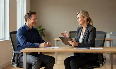 Customer discussing car shipping options in Oak Lawn, Illinois, United States