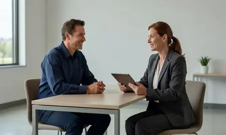 Customer discussing car shipping options in Orland Park, Illinois, United States
