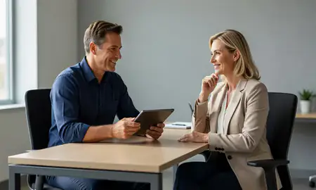 Customer discussing car shipping options in Palatine, Illinois, United States