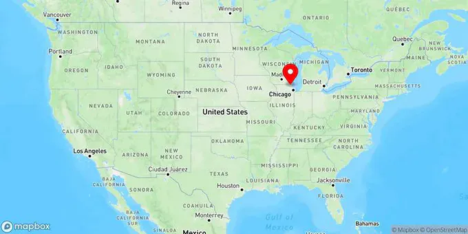 Map of Round Lake Beach, Illinois, United States