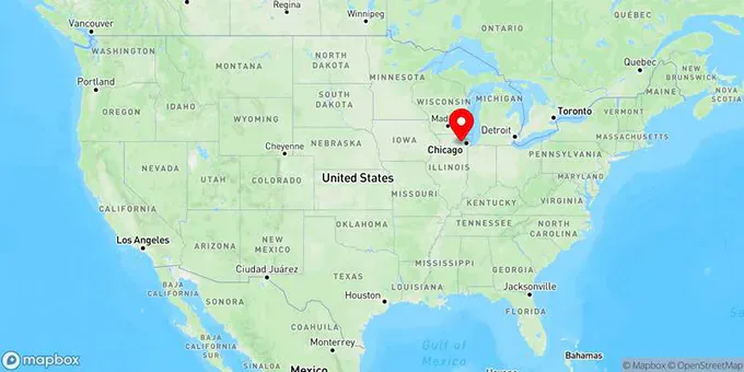 Map of Wheaton, Illinois, United States