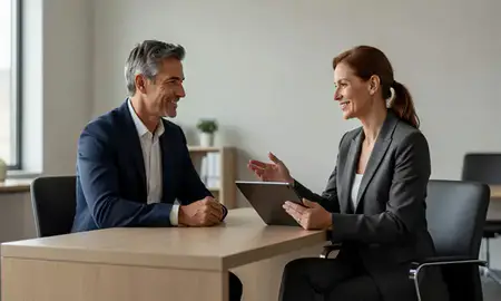 Customer discussing car shipping options in Carmel, Indiana, United States