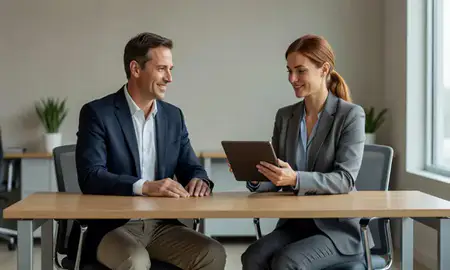 Customer discussing car shipping options in Fishers, Indiana, United States