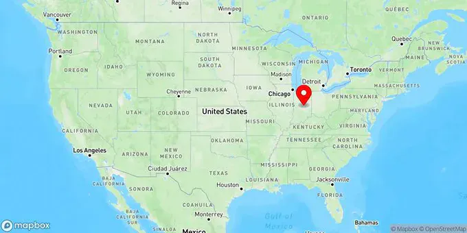Map of Fishers, Indiana, United States